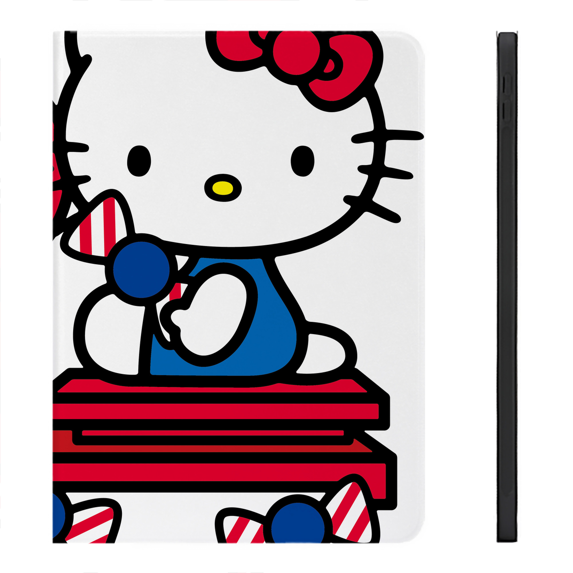 （画像用） Hello Kitty ハローキティ IPadケース ペンホルダー付き ブックスタイルデザイン